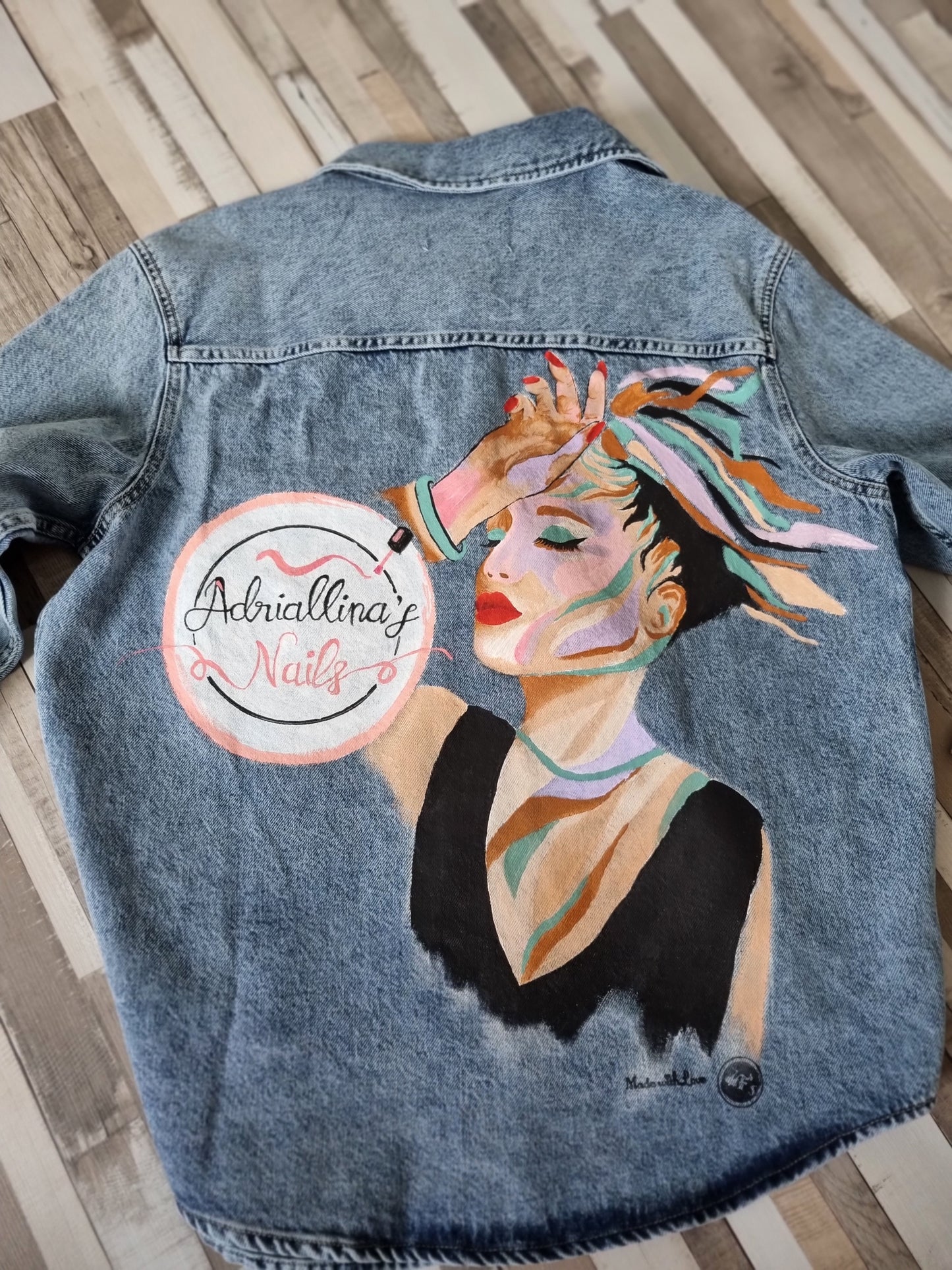 Personalizare geaca denim