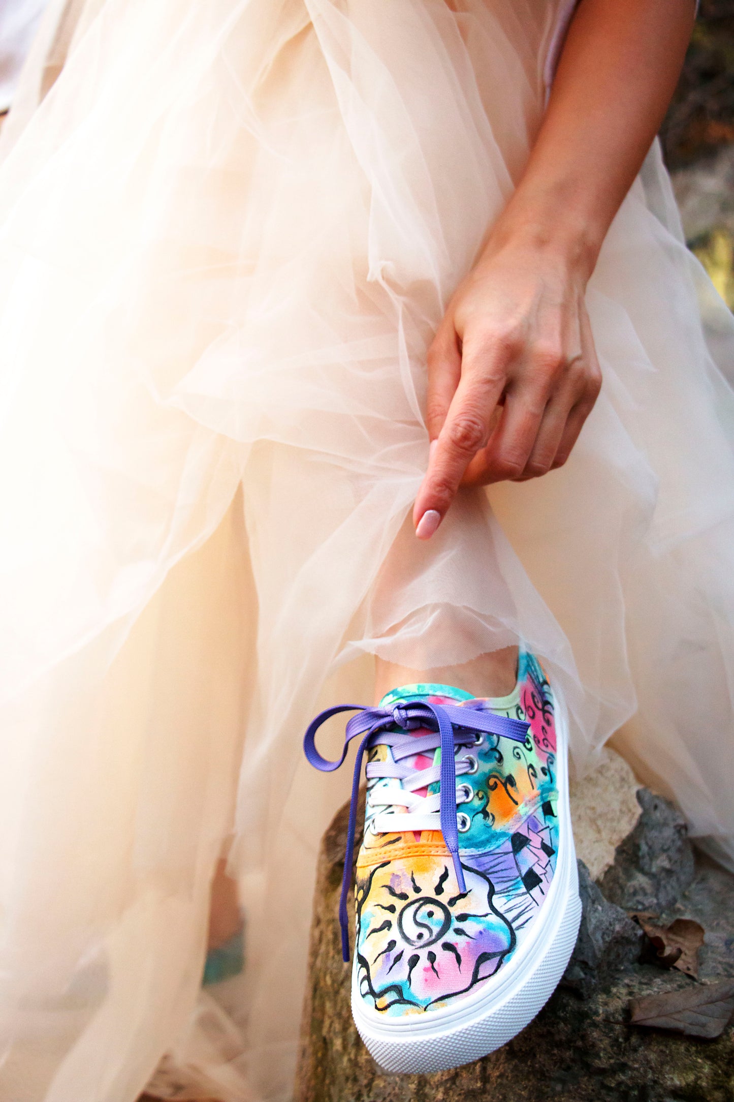 Tenisi Pictati pentru mireasa