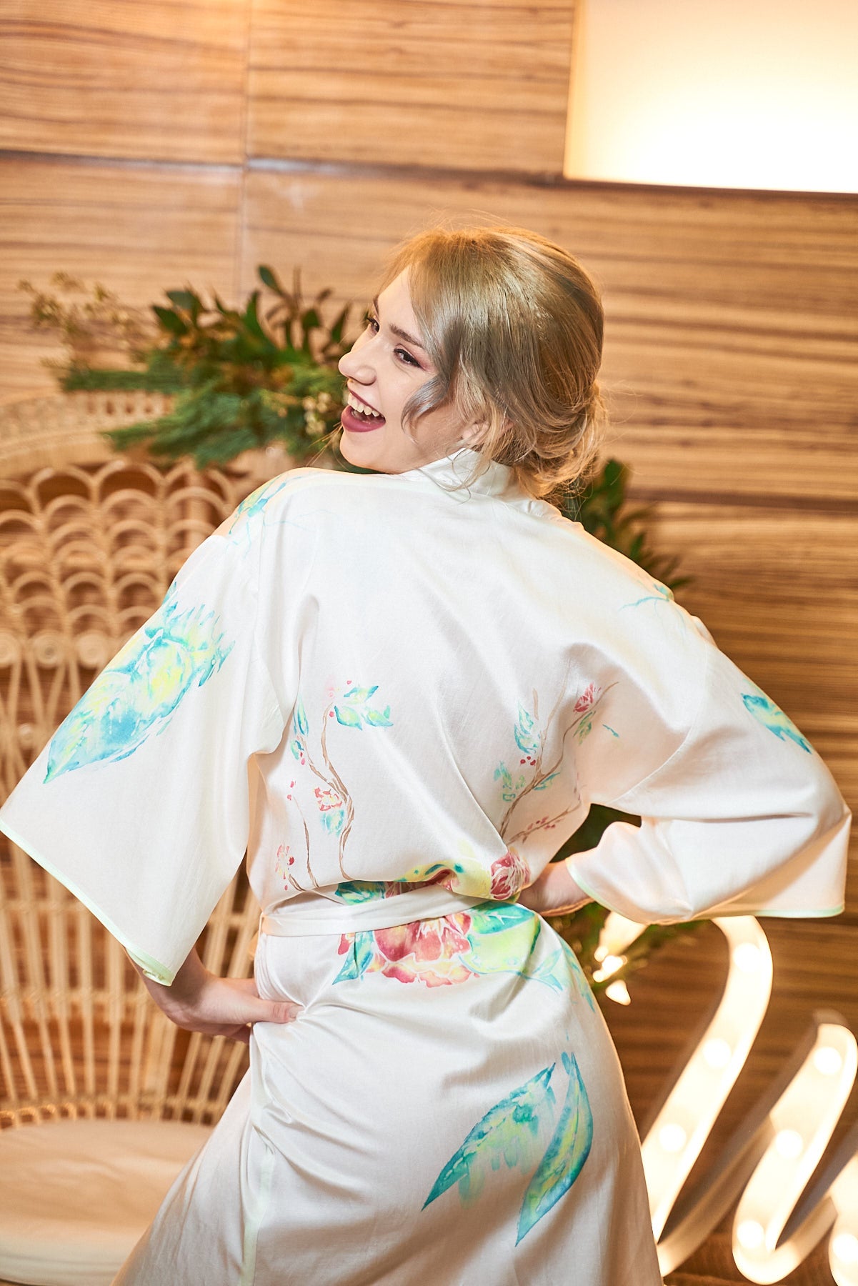 Kimono "Vibe" din matase personalizat