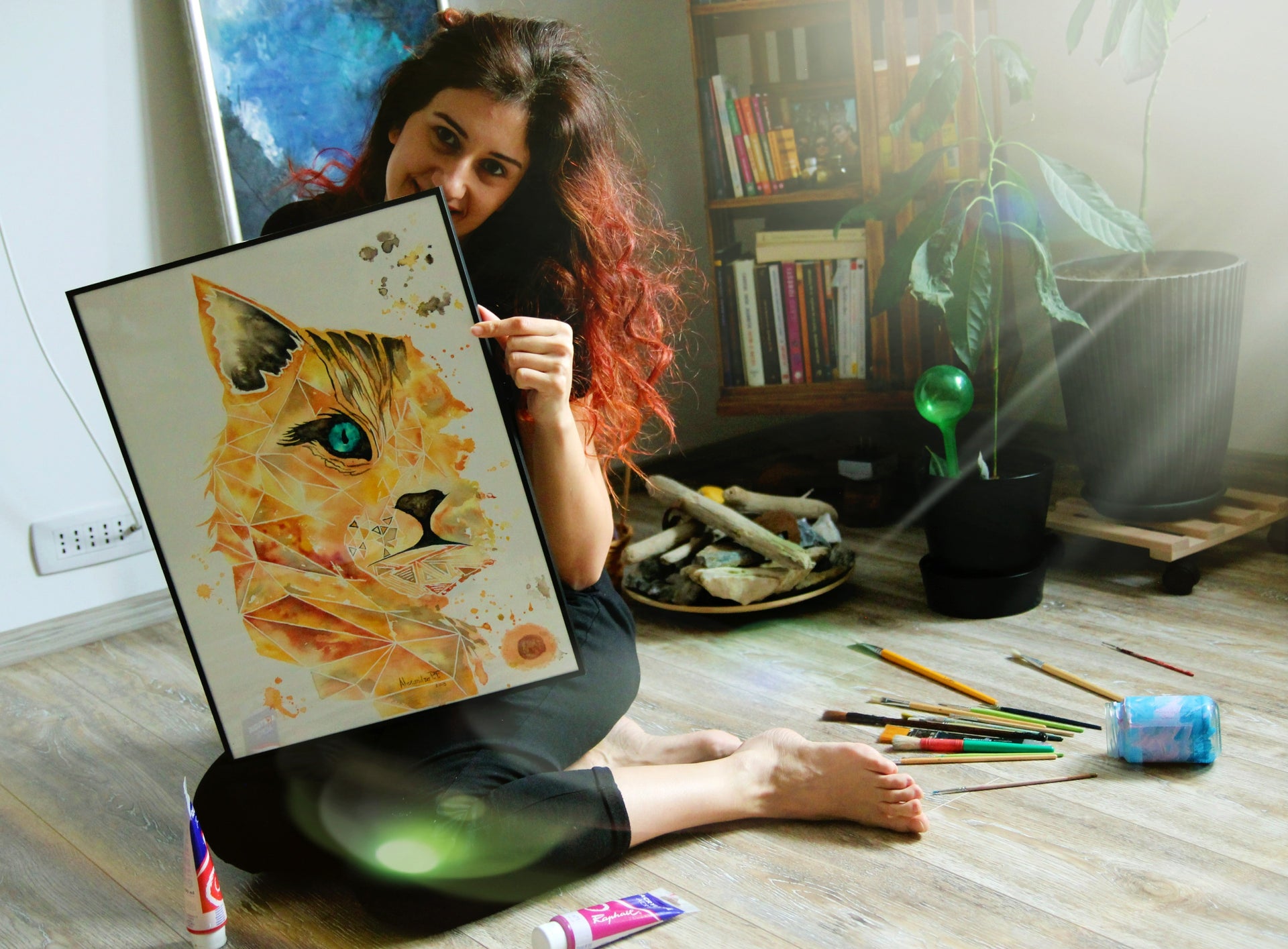 Three friends watercolor