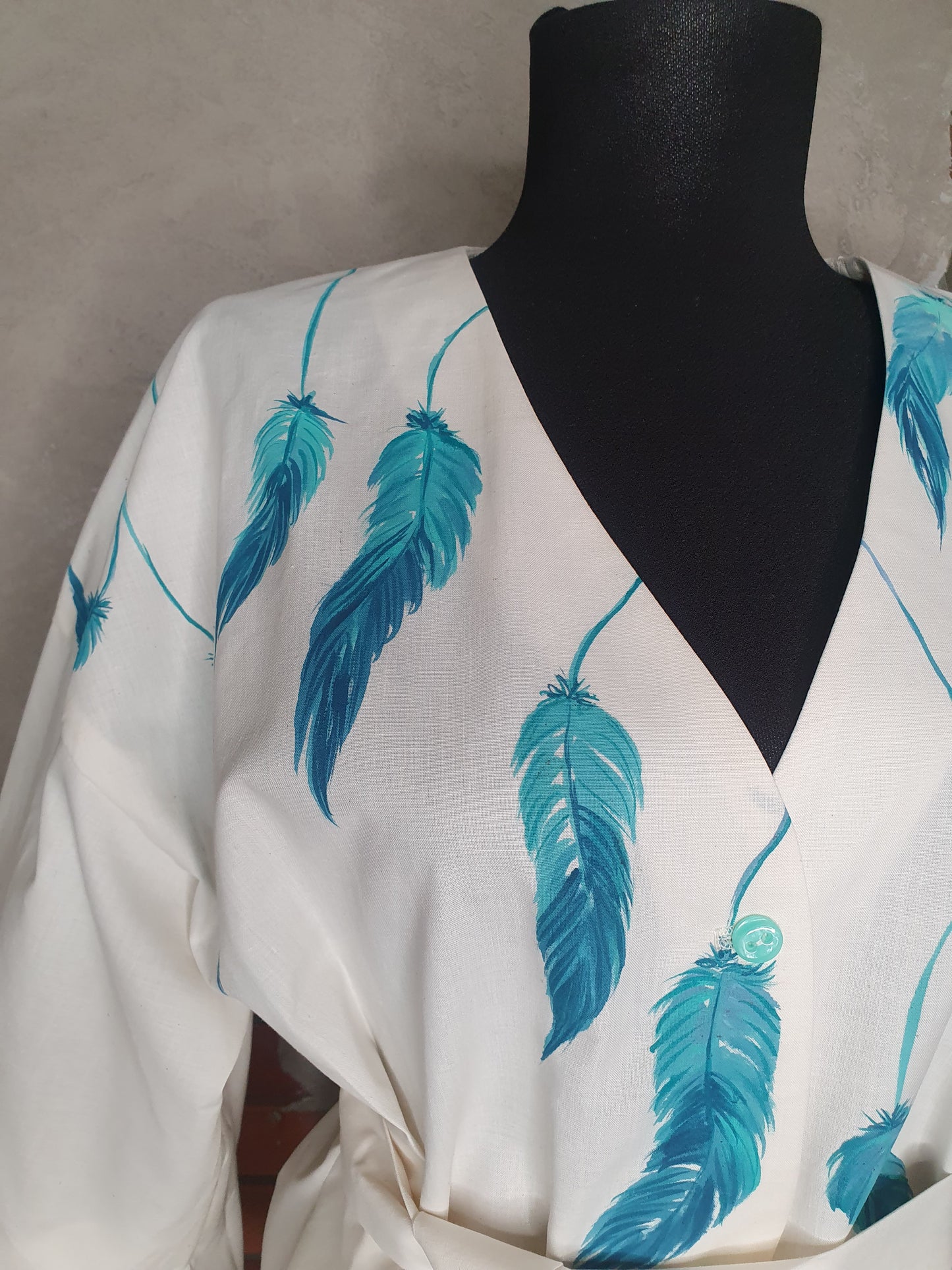 Bluza Turquoise feathers
