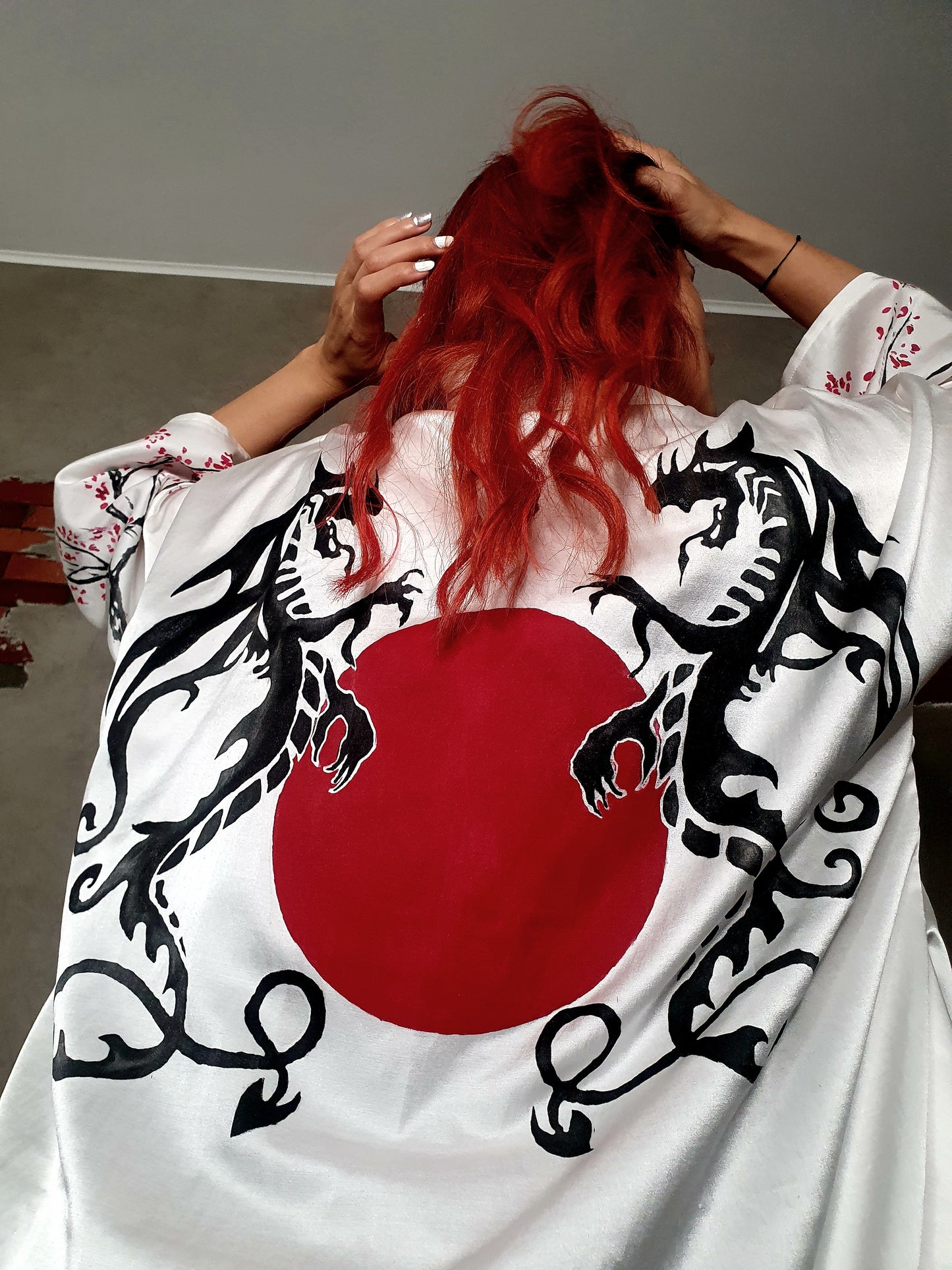 Kimono din matase personalizat "Dragons"